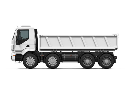 White tipper lorry