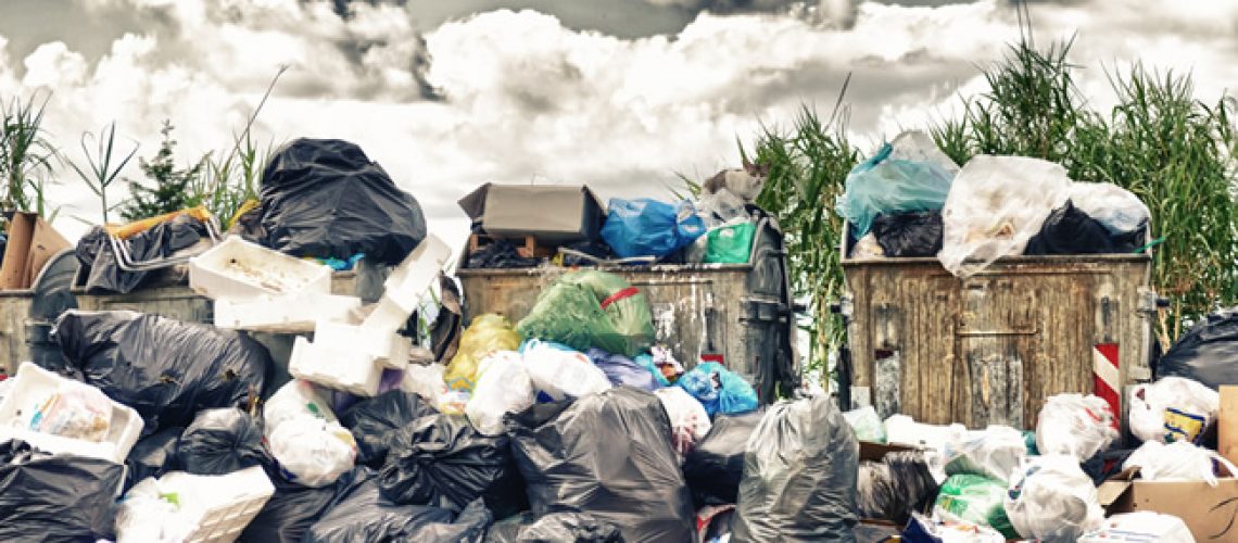 Household waste pile build up