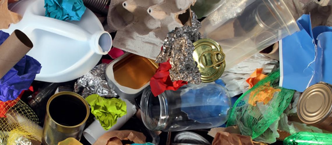 Image of a pile of colourful rubbish piled up.